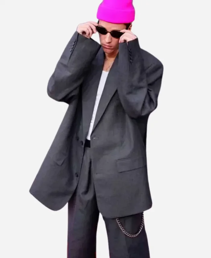 Justin Bieber Grammy Grey Suit