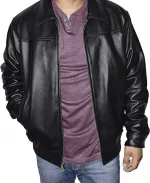 Justin Bieber Us Open Black Leather Jacket For Sale