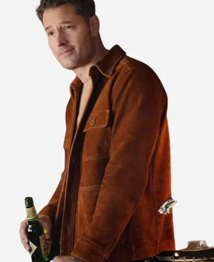 Justin Hartley Tracker 2025 Suede Leather Jacket