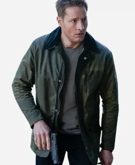 Justin Hartley Tv Series Tracker 2025 Colter Shaw Green Cotton Jacket