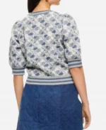 Kate Snow NBC News Daily 2025 Blue Floral Puff Sleeve Sweater For Sale