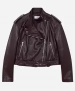 Keisha Castle-Hughes Tv Series FBI Most Wanted Season 06 Hana Gibson Burgundy Leather Jacket