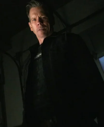 Kevin Bacon TV Series The Bondsman 2025 Hub Halloran Black Denim Jacket