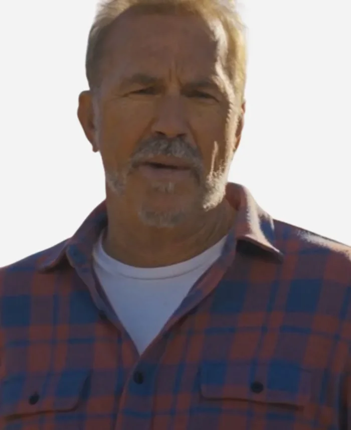 Kevin Costner’s the West Plaid Rose Blue Check Shirt
