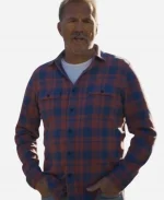 Kevin Costner’s the West Rose Blue Plaid Shirt