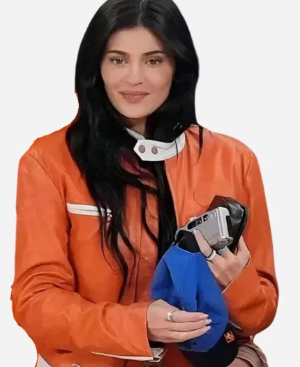Knicks Game 2025 Kylie Jenner Leather Jacket