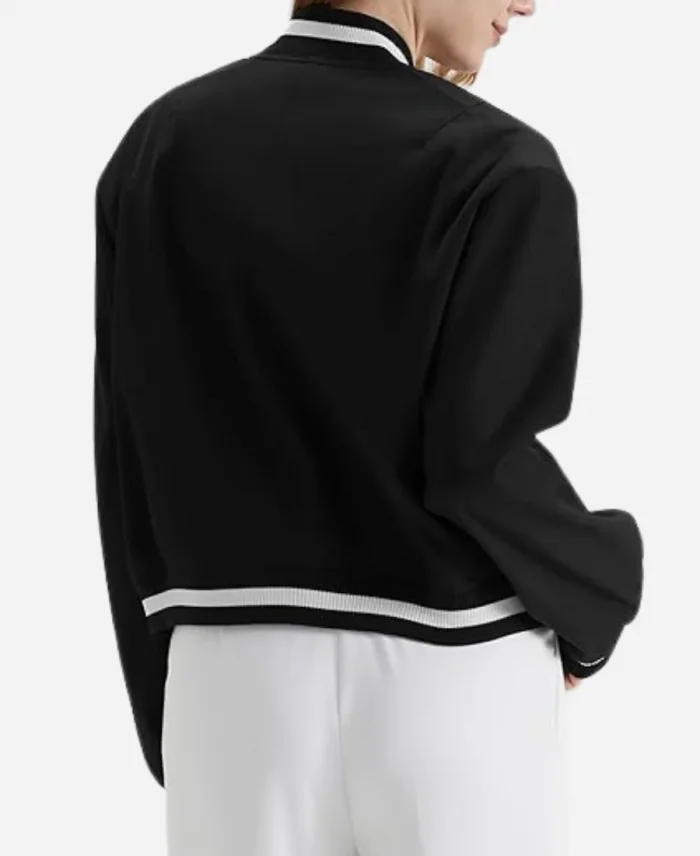 Kristen Bell Nobody Wants This 2024 Bomber Black Jacket For Sale