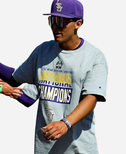 LSU Tigers Championship Grey Shirt For Sale