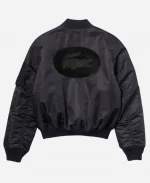 Lacoste LIVE Oversized Contrast Black Bomber Jacket For Unisex