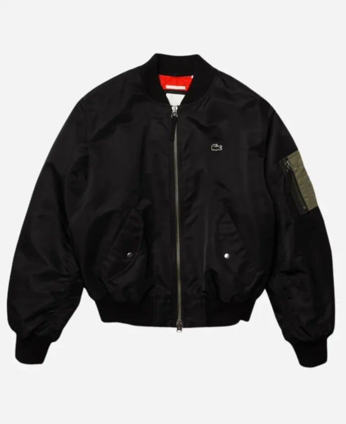 Lacoste Oversized Contrast Bomber Jacket
