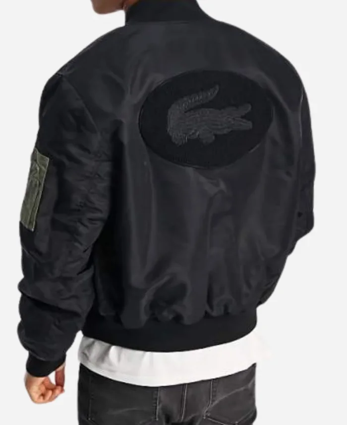Lacoste Oversized Contrast Bomber Jacket For Sale