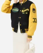 Lacoste Two-Tone Wool Bomber Jacket