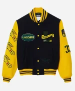 Lacoste Two-Tone Wool Bomber Varsity Jacket For Unisex