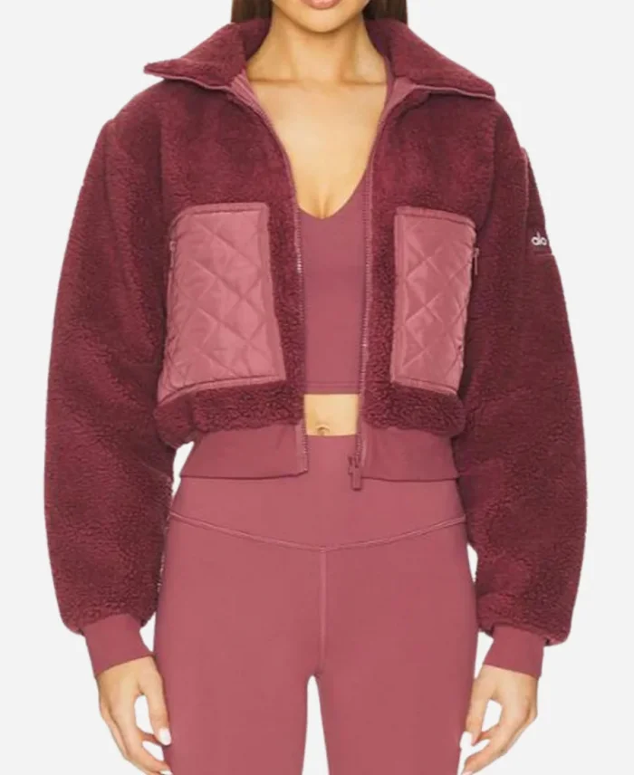 Law And Order Organized Crime S5 Sherpa Burgundy Jacket
