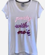 Lindsey McKeon TV Series One Tree Hill Season 07 Taylor James Party With Me White Printed T-Shirt