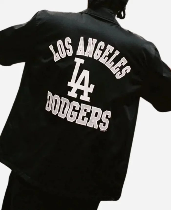 Los Angeles Dodgers Cube Starter Coaches Black Jacket