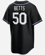 Los Angeles Dodgers Mookie Betts Black Lights Out Replica Player Jersey