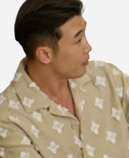 Love Hotel S01 Joel Kim Booster Beige Textured Shirt
