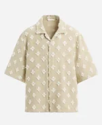 Love Hotel Season 1 Joel Kim Boosterโs Beige & White Textured Shirt
