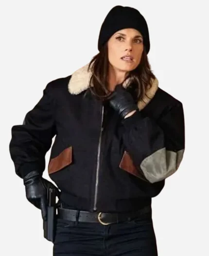 Maggie Bell FBI S07 Shearling Bomber Jacket
