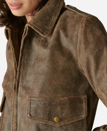 Mahina Napoleon TV-Series The Walking Dead Dead City 2025 Ginny Brown Bomber Leather Jacket