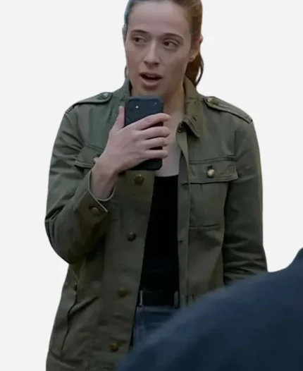 Marina Squerciati Chicago P.D. 2025 Kim Burgess Green Cotton Jacket