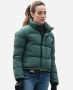 Marina Squerciati Chicago P.D. 2025 Kim Burgess Green Puffer Jacket