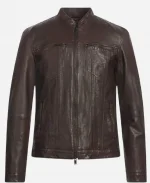 Mark Meachum TV Series Countdown 2025 Jensen Ackles Brown Leather Jacket