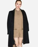 Maude Apatow NYFW 2024 Black Coat