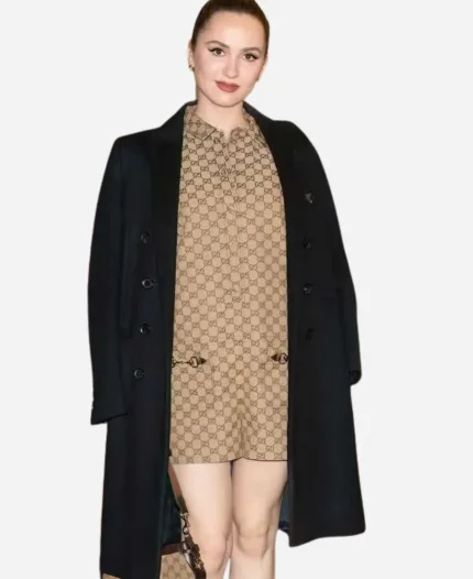 Maude Apatow NYFW 2024 Black Coat