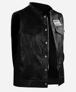 Mayans MC Ezekiel Reyes Black Leather Vest