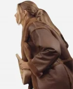 Mayci Neeley Brown Faux Fur Leather Coat