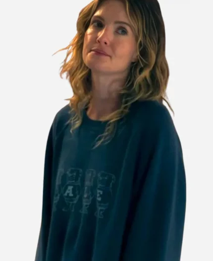 Meghann Fahy Sirens 2025 Blue Sweatshirt