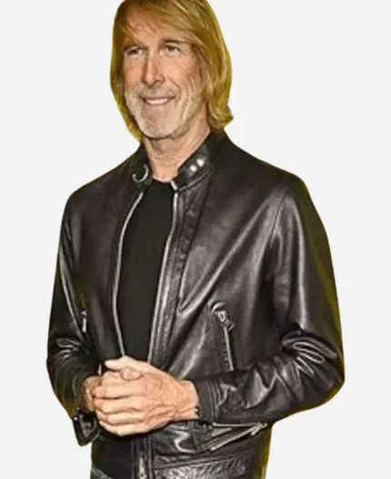 Michael Bay Drop 2025 Black Leather Jacket