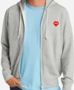 Michael Cooper Jr. TV Series Forever 2025 Justin Edwards Grey Heart Hoodie