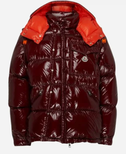 Michael Shannon Burgundy Puffer Jacket Nine Perfect Strangers