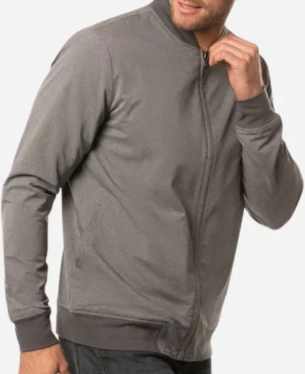 Mike TV- Series Secrets We Keep SO1 2025 Simon Sears Grey Bomber Jacket