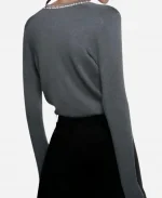 Millie Bobby Netflix Tudum Grey Jewel Cardigan