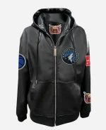 Jeff Hamilton NBA Minnesota Timberwolves Zip-Up Black Jacket