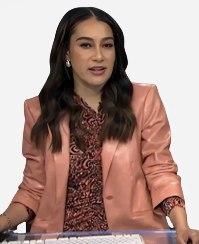 Morgan Radford NBC News Daily 2025 Bronze Leather Blazer