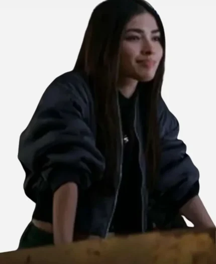 Motorheads Caitlyn Torres Grey Bomber Jacket