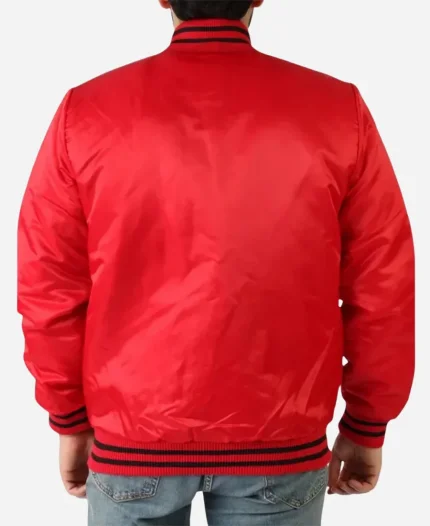 NBA 6X Finals Chicago Bulls Champions Red Letterman Varsity Jacket For Unisex