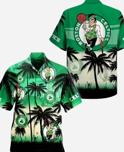 NBA Boston Celtics Palm Tree Hawaiian Shirt