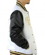 NBA Chicago Bulls Black and White Letterman Varsity Jacket For Sale