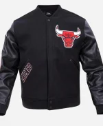 NBA Chicago Bulls Classic Black Varsity Jacket