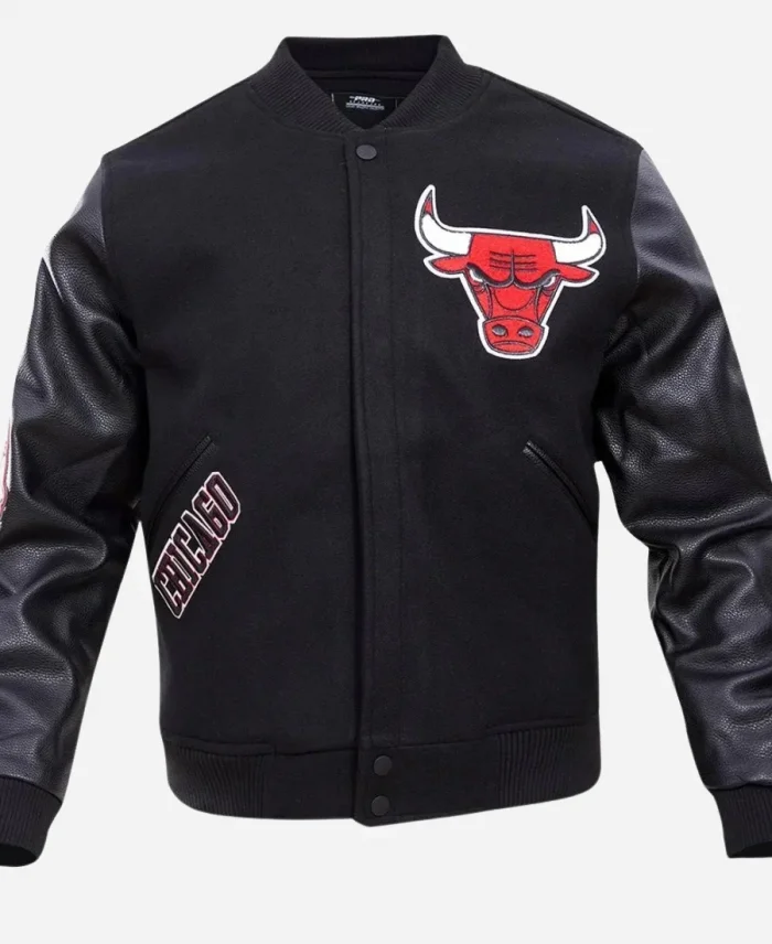 NBA Chicago Bulls Classic Black Varsity Jacket