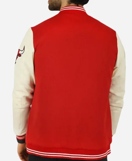 NBA Chicago Bulls Red Wool Varsity Jacket
