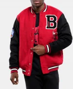 NBA Chicago Bulls Team Legacy Red Letterman Varsity Jacket For Sale
