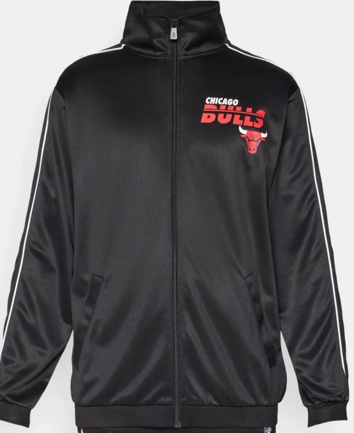 NBA Chicago Bulls Top Track Black Jacket