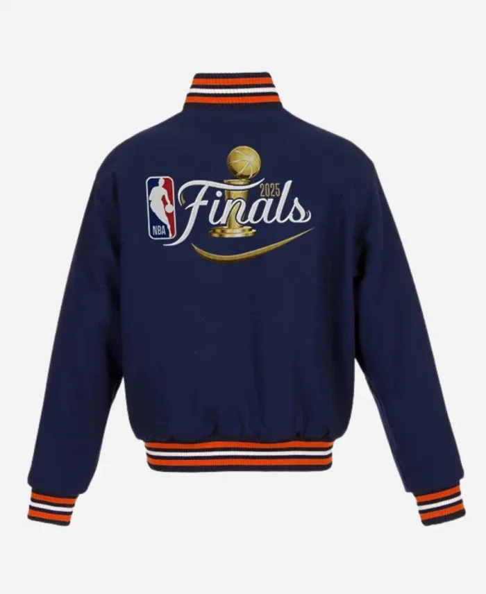 NBA Finals 2025 Oklahoma City Thunder Final Day Blue Wool Varsity Jacket For Unisex